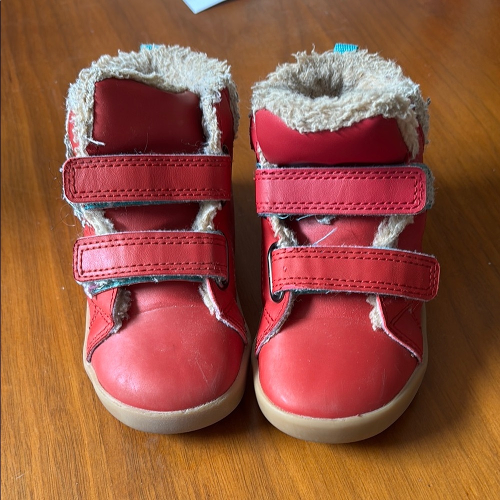 Ten Little furry high tops, red